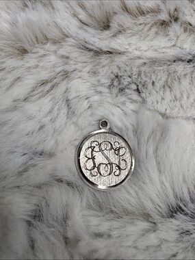 Personalized Sterling Silver LaMode Brand  Monogrammed Pendant